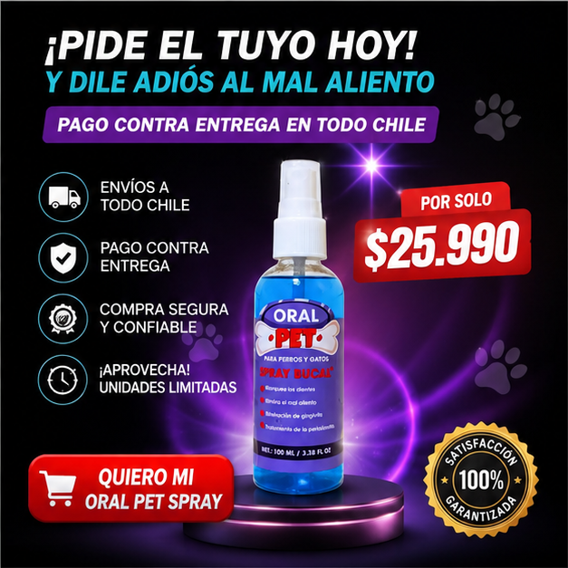 Oral Pet Spray Bucal Limpiador Mascotas