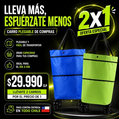 COMBO: BOLSO CON RUEDAS DE SUPER X2