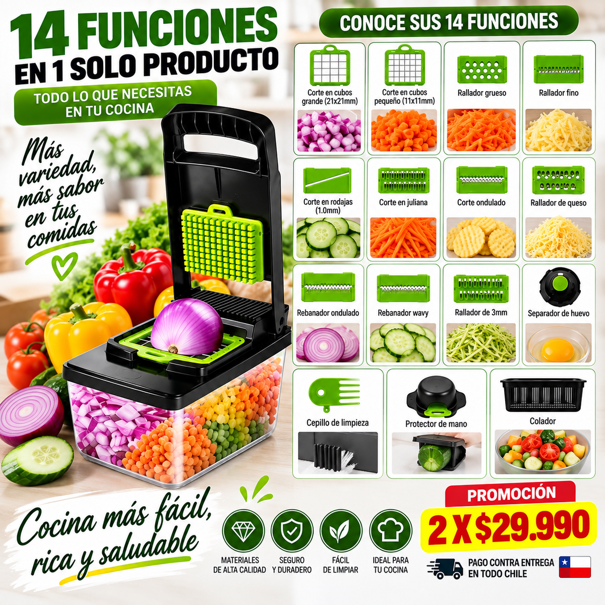 Picador Verdura 14 En 1