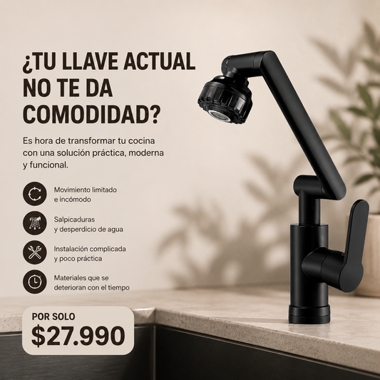 FL - LLAVE MONOMANDO 180° DE COCINA