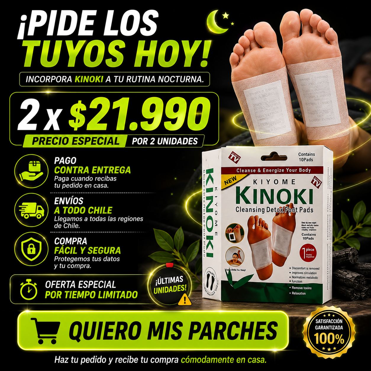 🔥 Parches Kinokis para pie