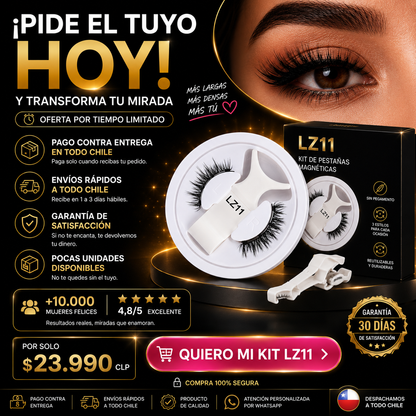 Kit De Pestañas Postizas Magnéticas LZ11