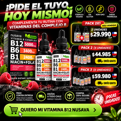 VITAMINA B12 NUSAVA COMBO X 2 UNIDADES